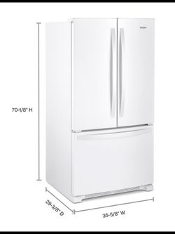 Whirlpool 35" 25.2 cu ft Full-Depth French Door Bottom Mount Refrigerator w/ Elevated Deli Drawer