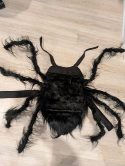 Dog costume - black fuzzy spider