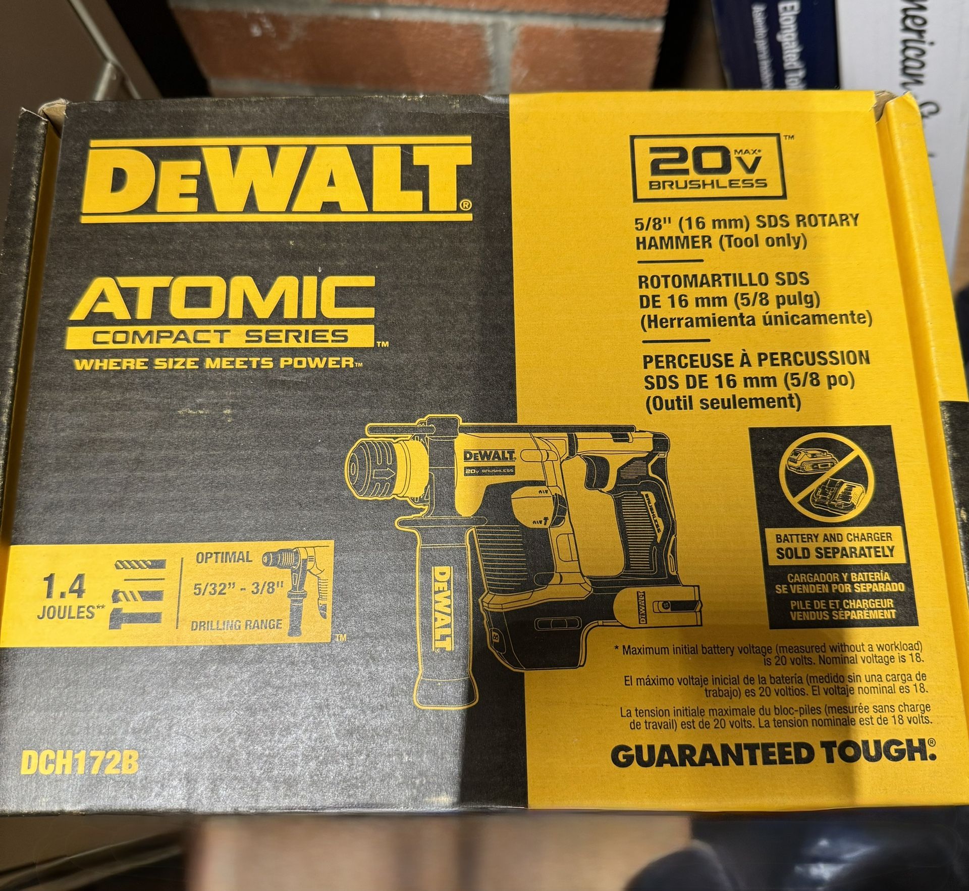 New Atomic SDS Rotary Hammer Dewalt