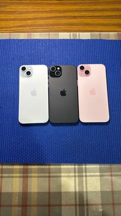 Iphone 15+ unlocked 256gb pink/black/blue