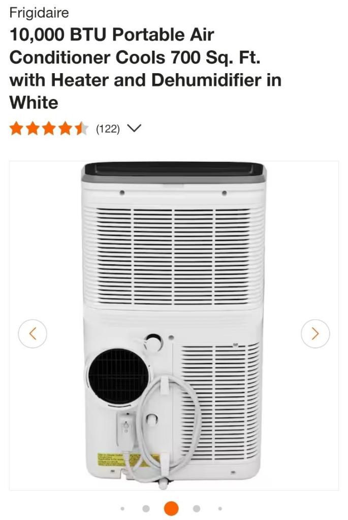 BRAND NEW‼️ 10,000 BTU Portable Air Conditioner Cools 700 Sq. Ft. with Heater and Dehumidifier in White