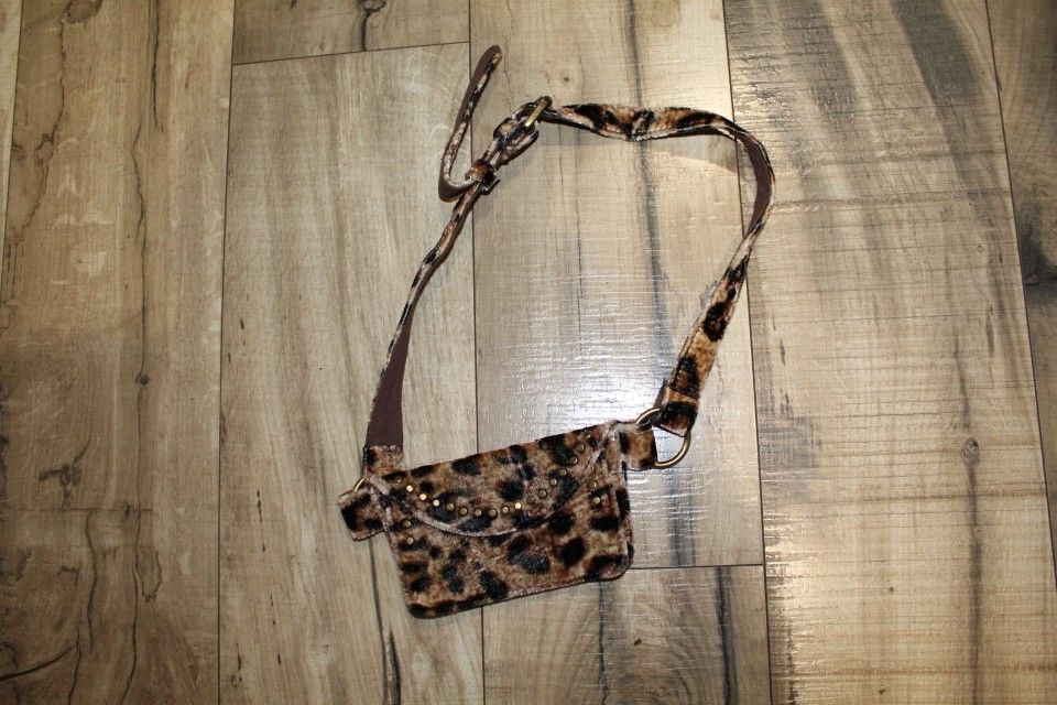 Leopard Spotted Velvet Waist Bag