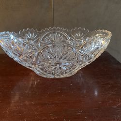 2 Pretty  Crystal Oval Bowls