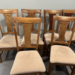 6 Wood Chairs 