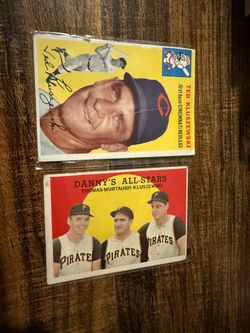 1954 & 1959 Topps Ted Kluszewski baseball cards Cincinnati Reds legend