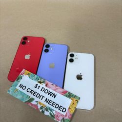 Apple IPhone 12 Mini 5G Unlocked - Only $1 Today Pay The Rest Later! 