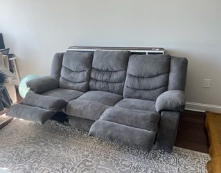 Grey Recliner Sofa