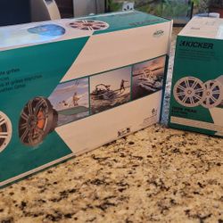 Brand new Kicker Boat 6.5" marine speakers with RGB LED
