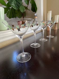 Vintage Mid-Century Atomic Martini Glasses - Set of 4