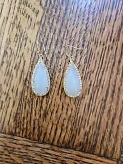 Kendra Scott Earrings White Gold 1 Inch