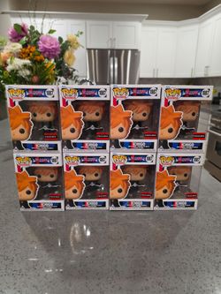 LOT of 8 Funko Pop Bleach Ichigo Kurosaki Bankai Tensa Zangetsu Vinyl Figure (AAA Anime Exclusive) Brand New, Never Opened