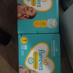Pampers Swaddlers Baby Diapers Size 1