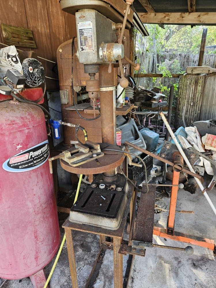 Old Drill Press And Bandsaw
