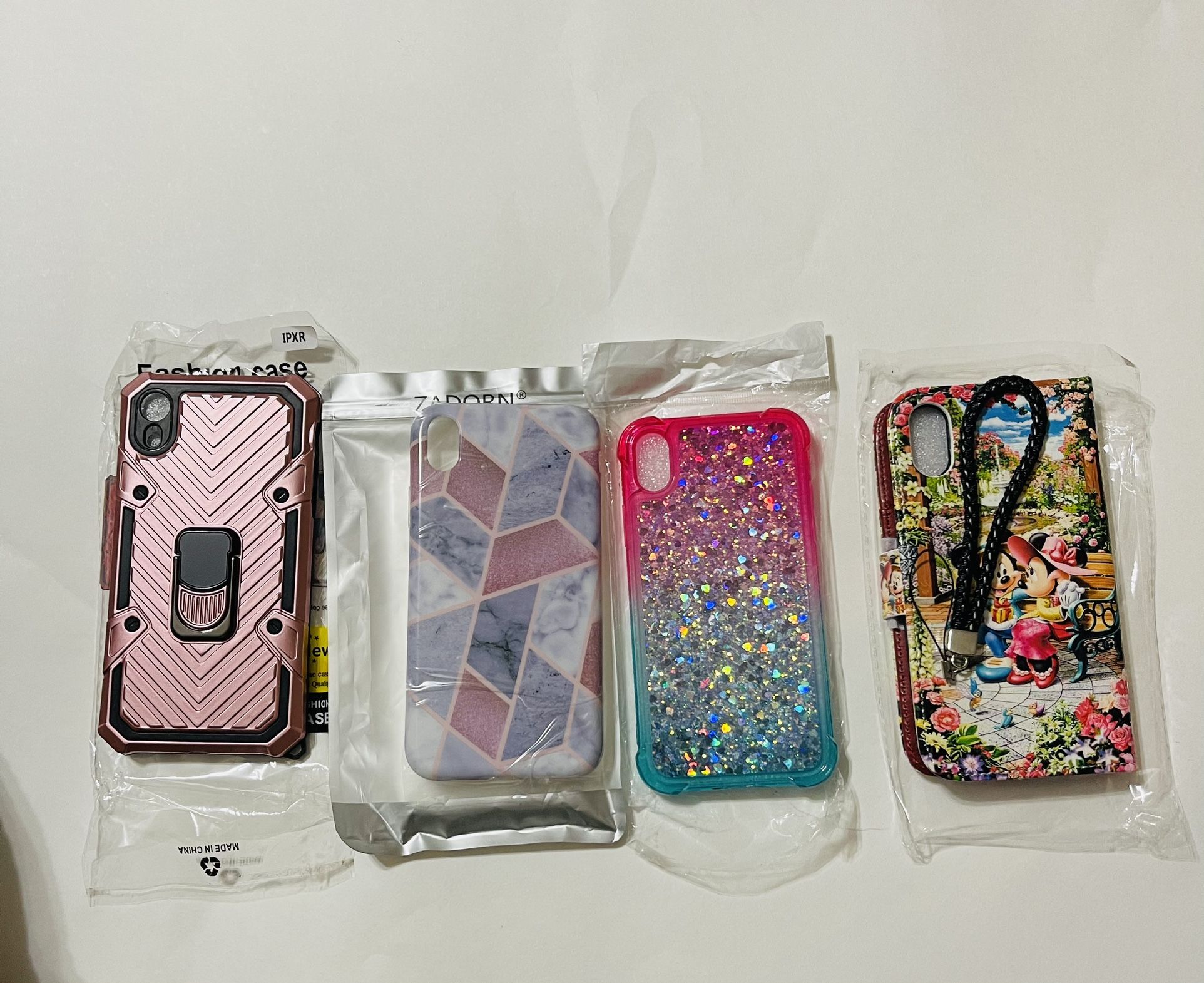 iPhone XR Liquid Glitter Shockproof Cover wallet + marble + Ring Case.