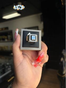 14K BLACK MOISSANITE RING