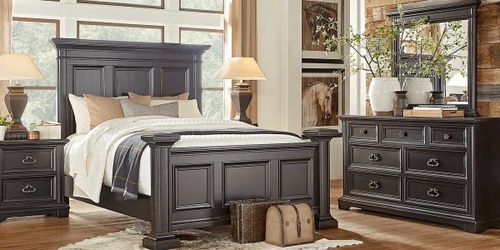 Solid wood Bedroom set - Black