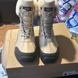 Ugg UGG Adirondack II Sand Waterproof Leather Fur Short Snow Boots