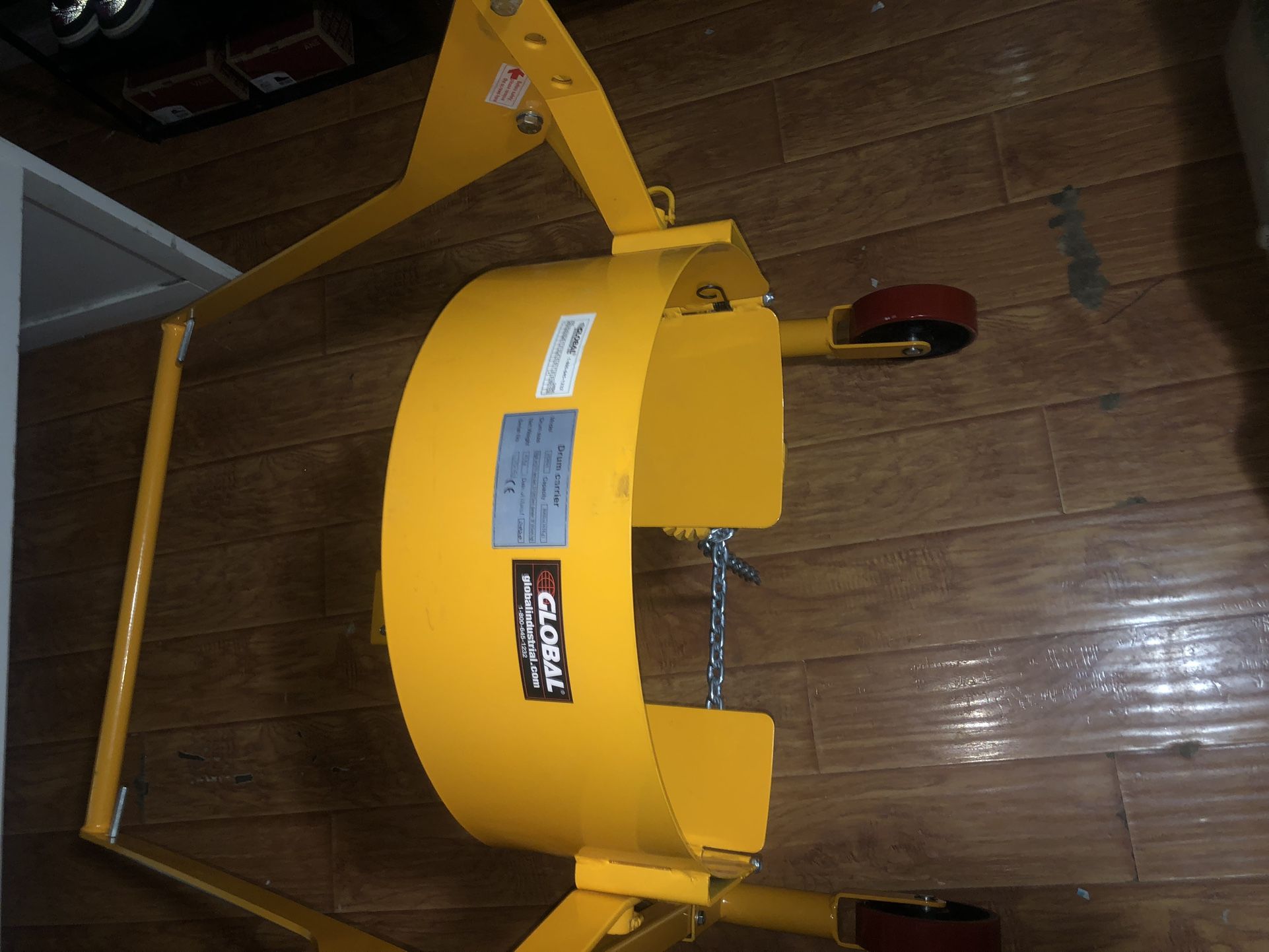 Global Industria Mobile Drum Carrier for 55 Gallon Steel Drums 800 Lb