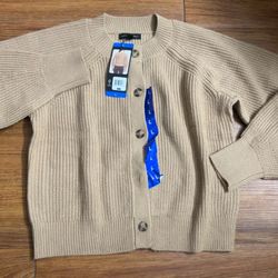 Light Wool Khaki Colour Women Jacket Size L 