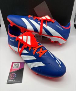 New Adidas Predator League FT FG Soccer Cleats Blue Foldable Tongue Mens Size 9.5, 11, 11.5 And 12