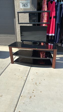 TV Stand With A Television Set