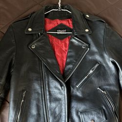 Black and nickel Leather Jacket