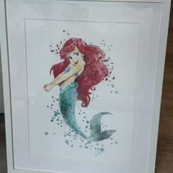 Little Mermaid prints Framed X 4