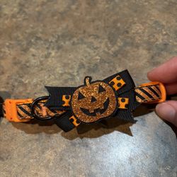 Halloween Dog Collar. XS. Pumpkin Collar