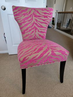 Pink Zebra Chair NEW