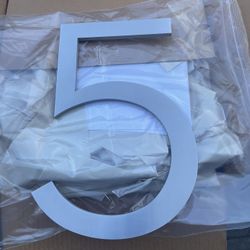 15” Brushed Aluminum Address Numbers