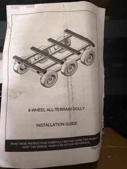 6-Wheel All-Terrain Dolly Installation Guide