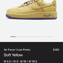 Kobe  AIR FORCE 1 LOW PROTRO "SOFT YELLOW"