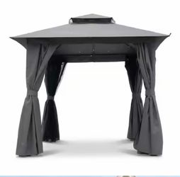 8' x 8' Heavy Duty Outdoor Metal Gazebo Canopy Tent