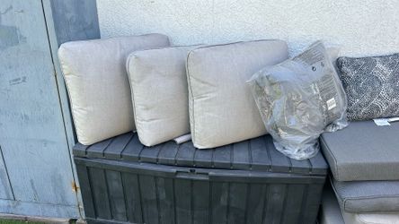 Variety of patio cushions