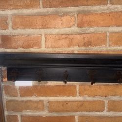 Black Shelf and Key Holder 
