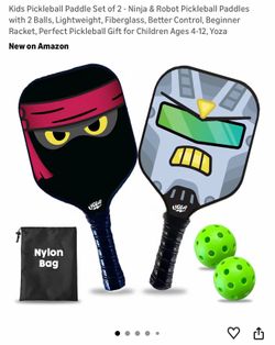 New Kids Pickleball Paddle Set of 2 - Ninja