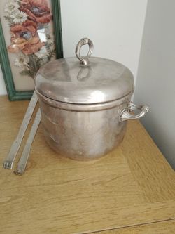 Vintage silver plates ice bucket