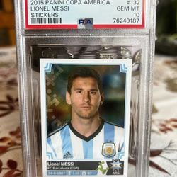 2015 Panini Copa América Lionel Messi #132 PSA 10