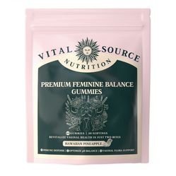 Vital Source Nutrition - Premium Feminine Balance Gummies - for Women’s Health & Wellness - Immune Support - Vegan, Gluten-Free - Hawaiian Pineapple -