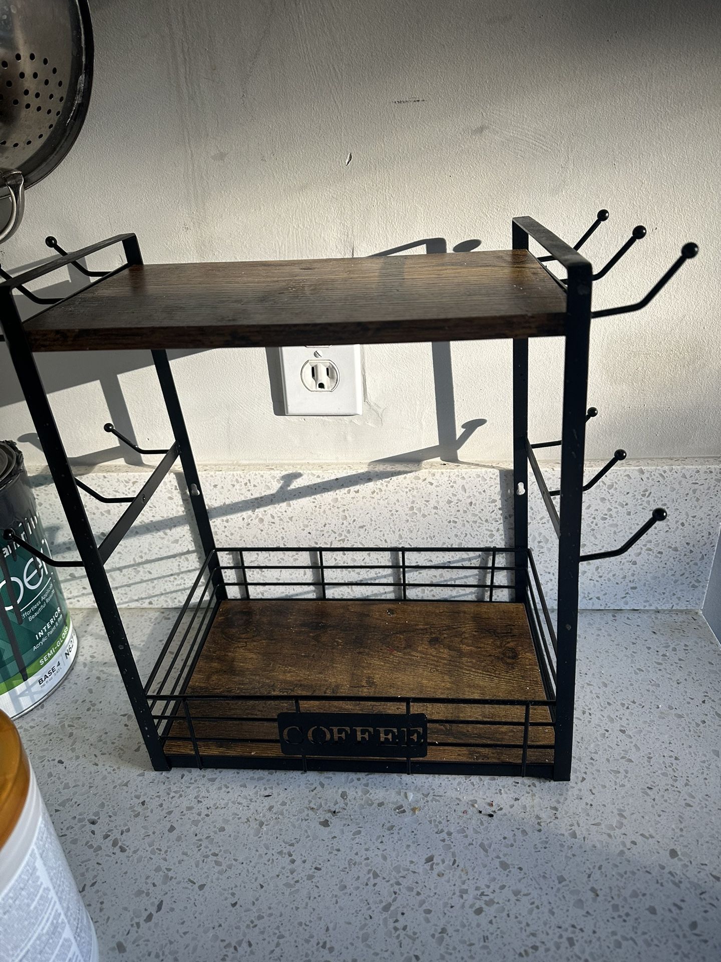 Coffee And Mug Holder/ Rolling Shelf