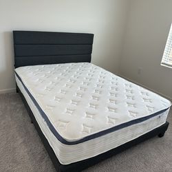 Queen Mattress + Upholstered Bed Frame