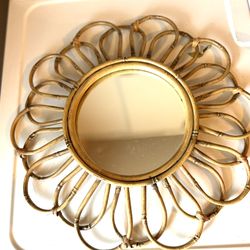Flower-shaped Bamboo Metal Mirror