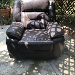 Soft Leather Recliner. 