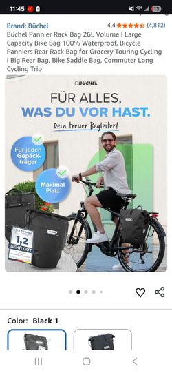 Buchel Pannier rack bag. Waterproof