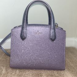 Purple glittery kate spade bag