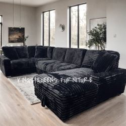 New Black Sectional 