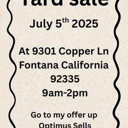 Yard Sale At This Location 