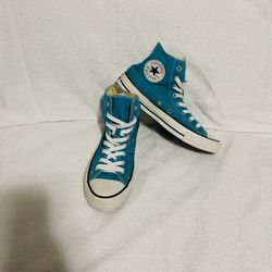 Teal converse high tops Sz7 mens woms Sz9