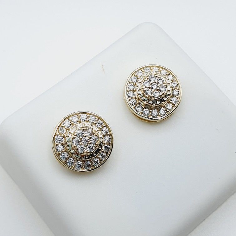 "14K Gold Plated Cubic Zircon Earrings, EVBRS424
 