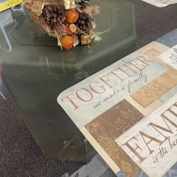 Octagon Glass Table